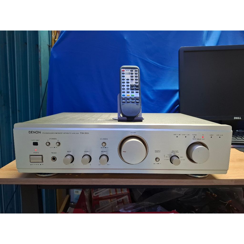 Amply denon PMA 390IV, mặt phay nhôm vàng chanh, hàng ship Nhật. nguyên zin, đã test hoạt động tốt.