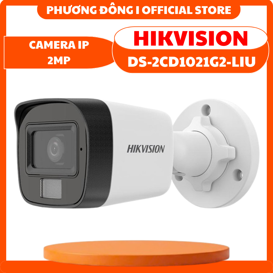 CAMERA IP THÂN NGOÀI TRỜI HIKVISION DS-2CD1021G2-LIU 2MP - ĐÈN KÉP MÀU BAN ĐÊM, TÍCH HỢP MICRO, CẢNH
