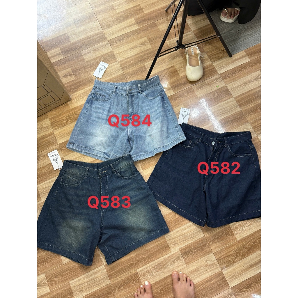 Quần Jean Ngố Bigsize Nữ Lưng Cao Quần Đùi Dài Trẻ Trung Ống Rộng Q582/Q583/Q584/Q586 | BigBuy360 - bigbuy360.vn