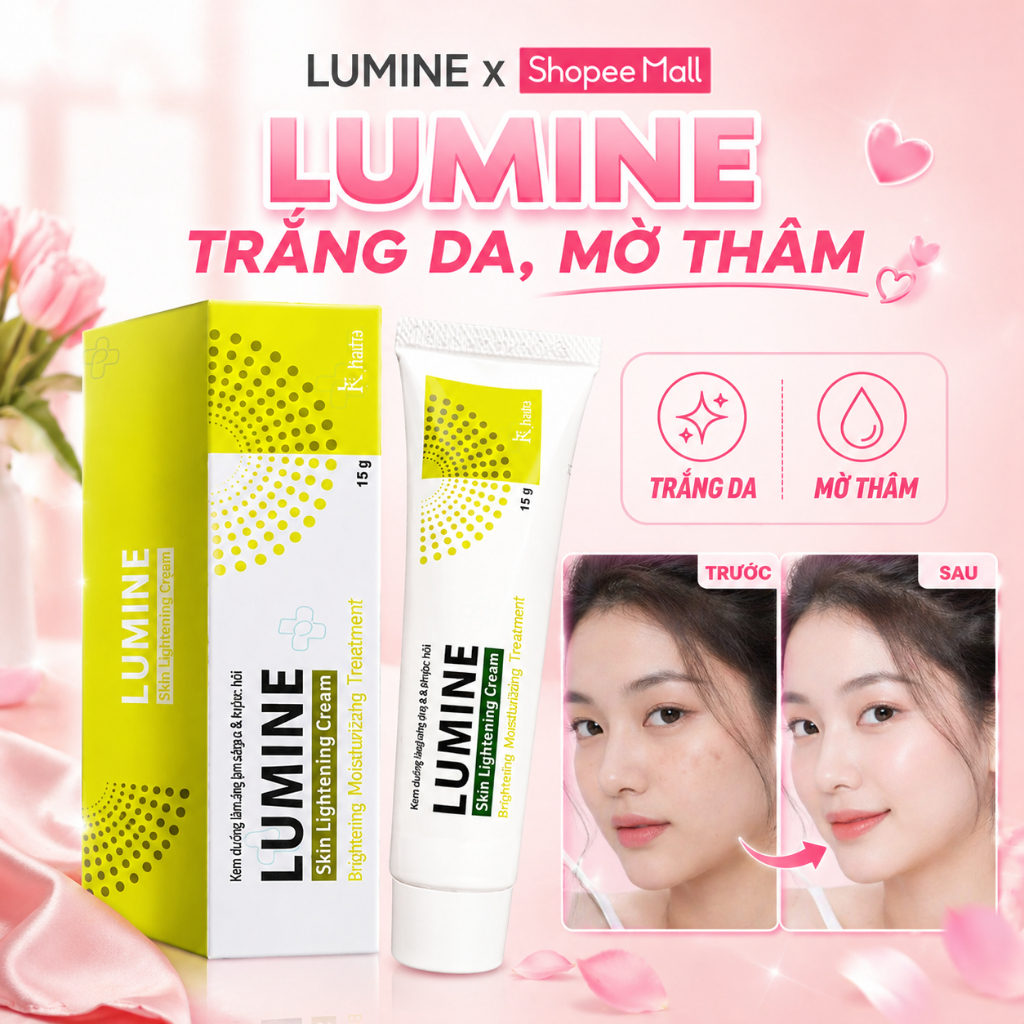 Kem dưỡng Lumine giúp da trắng sáng, mờ thâm nám mụn cho làn da căng bóng 15g - Aura Cosmetics