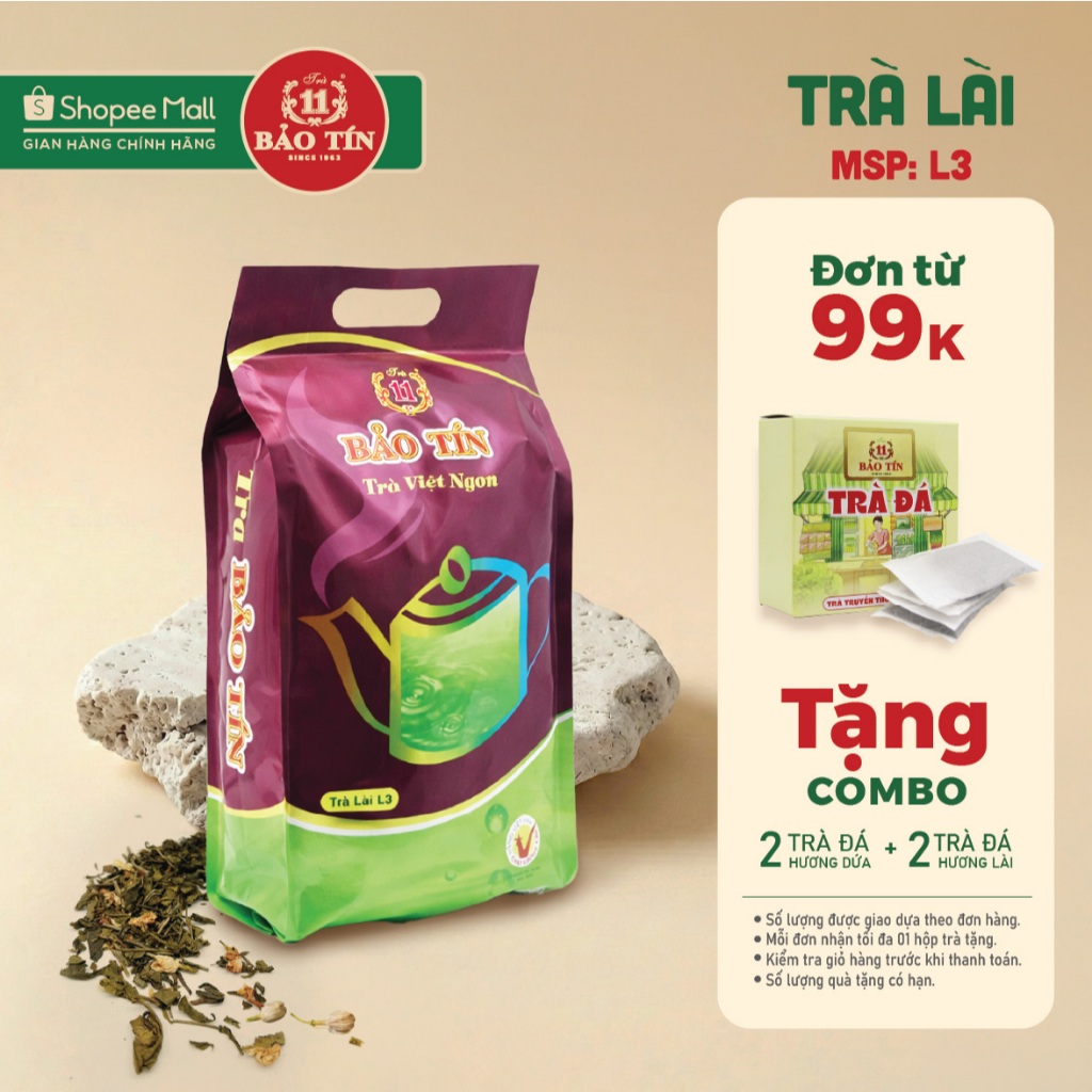 Trà Lài Bảo Tín L3 (400g/gói) - Phù hợp pha trà đá, trà nóng - Dành cho quán cà phê, nhà hàng