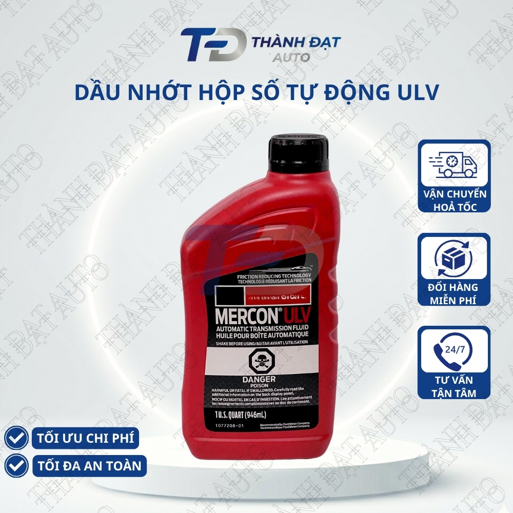 Dầu nhớt hộp số tự động For Motorcraft Mercon ULV (chai 946ml) dùng cho Ranger 2.0, Everest 2.0, xe 