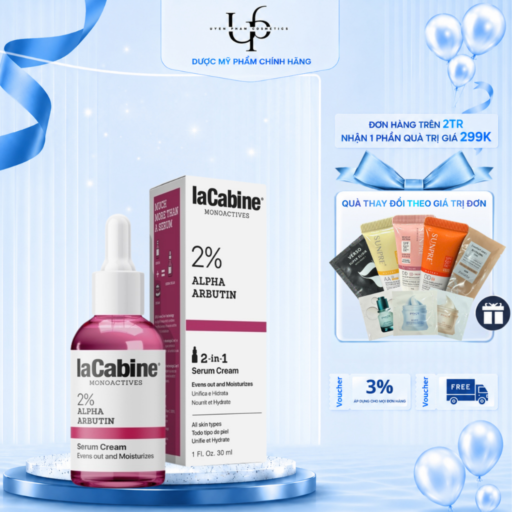 [Công Ty] LACABINE 2% Alpha Arbutin Serum Cream – Kem Serum Dưỡng Da 30ml