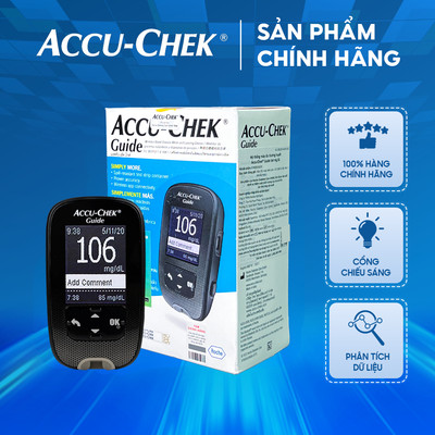 Bộ máy đo đường huyết Accu-chek Active - Không cần chip code - Lưu trữ 500 kết quả đo