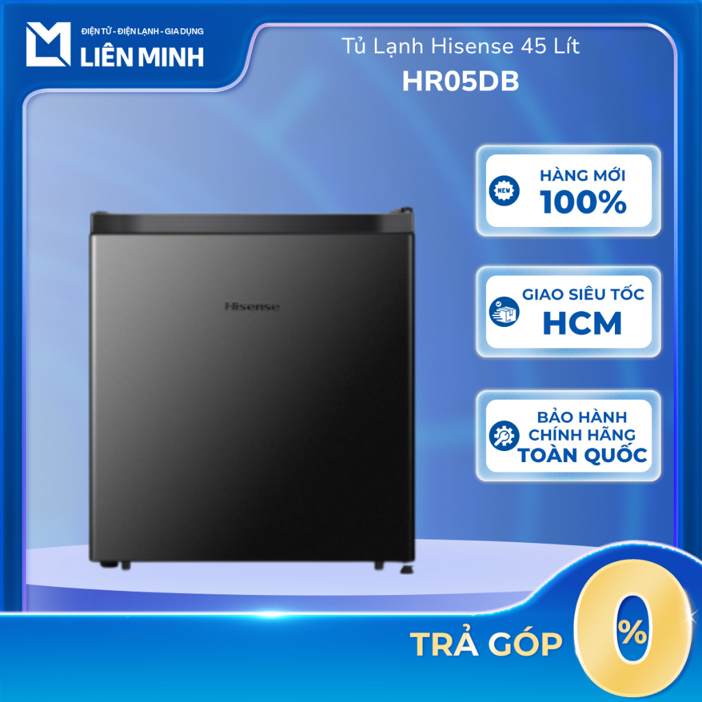 Tủ Lạnh Mini 1 Cửa Hisense 45 Lít HR05DB / 94 Lít HR09DB - Hạn Chế Tiếng Ồn, Cửa Đảo Chiều [Giao Toà
