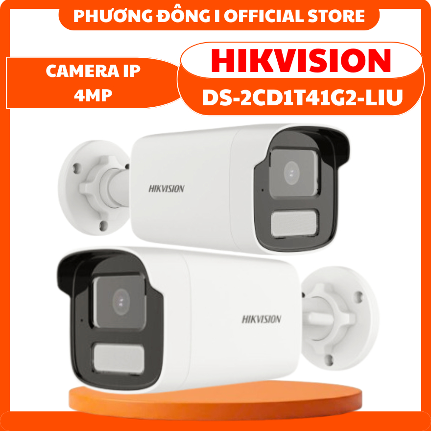 CAMERA IP THÂN NGOÀI TRỜI DS-2CD1T41G2-LIU/DS-2CD1T21G2-LIU - ĐÈN KÉP MÀU BAN ĐÊM, CẢNH BÁO CHUYỂN Đ