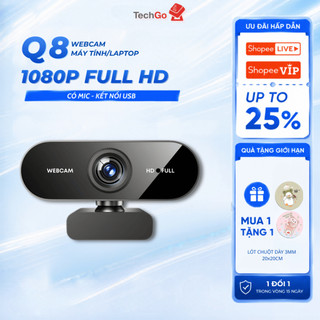 Webcam Máy Tính Full HD 1080p, Có Mic, Camera Laptop PC Học Online, Livestream, Họp Trực Tuyến