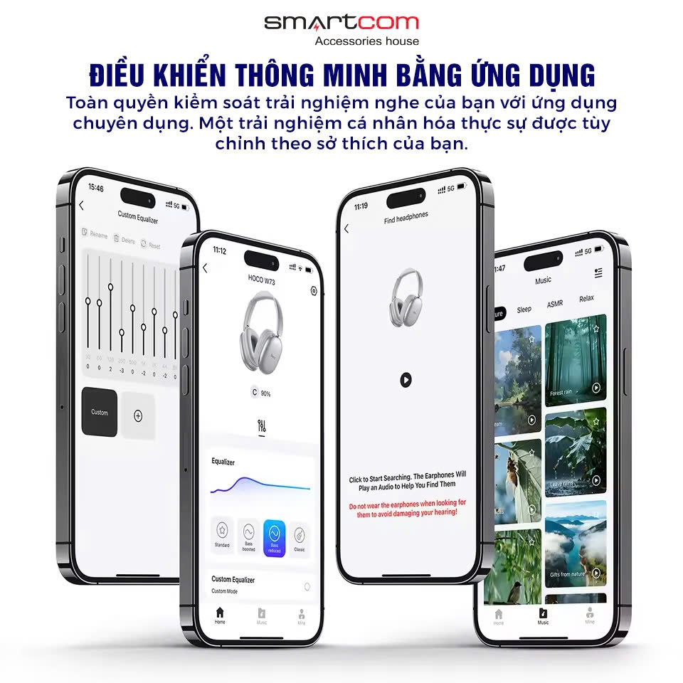 Tai nghe Headphone Hoco W73 gấp gọn tiện lợi, tai nghe bluetooth thế hệ mới v6.0 bass mạnh pin trâu 45H - có bảo hành | BigBuy360 - bigbuy360.vn