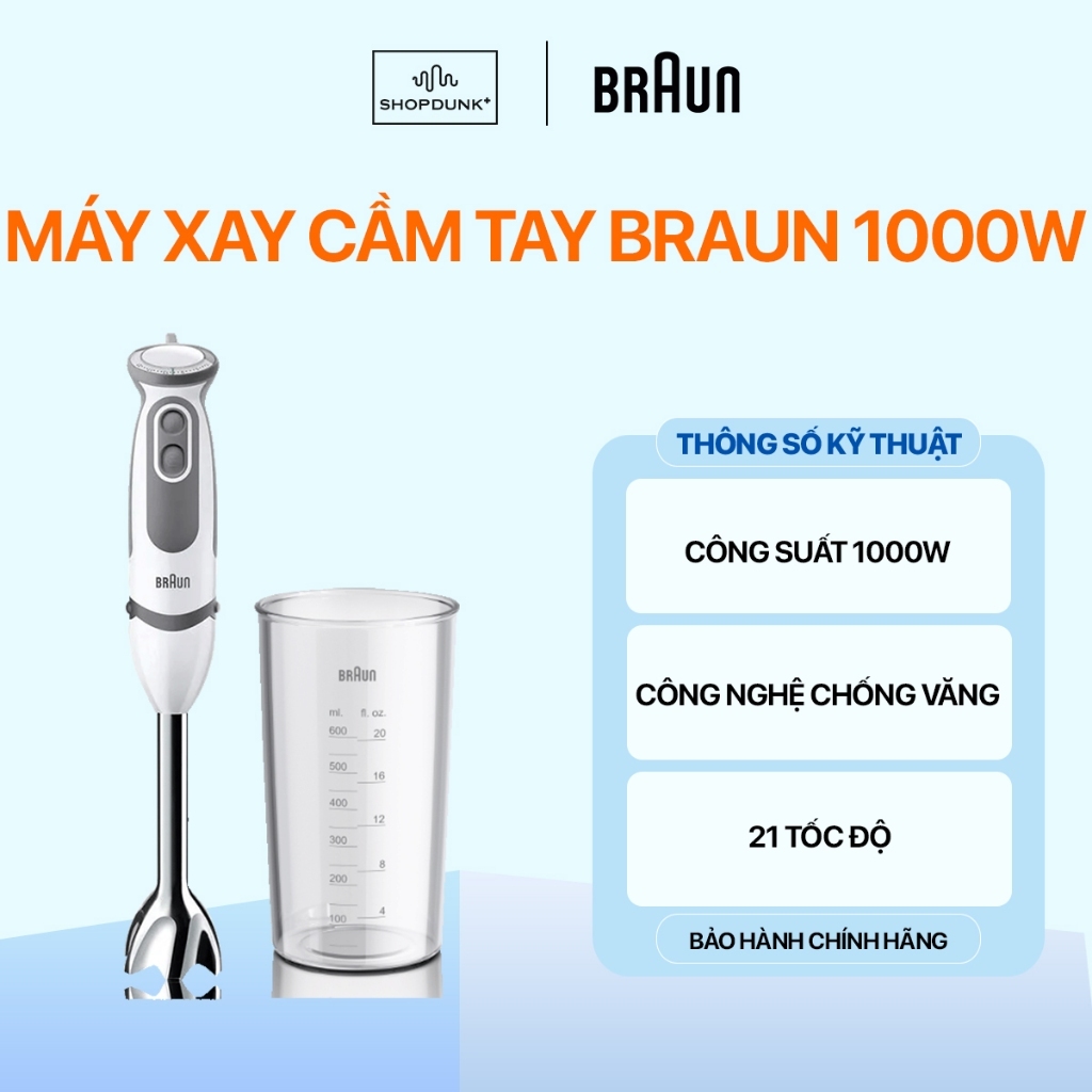 [Livestream] Máy Xay Cầm Tay Braun MQ5200CN Công Suất 1000W Chính Hãng