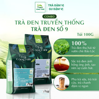 Combo Trà đen số 9 500g + trà đen truyền thống 500g, hương vị trà đậm đà sang trọng | TRÀ CÔNG TƯỚC