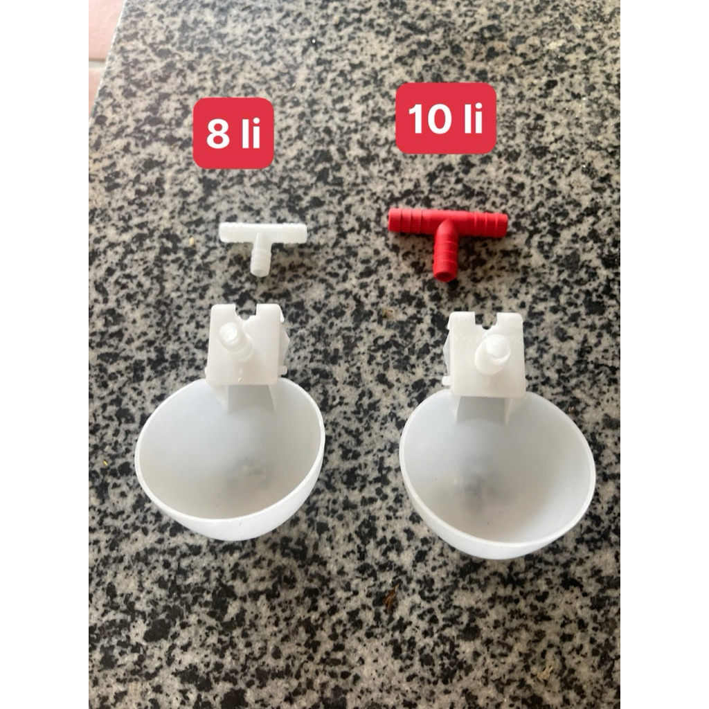 SET 10 cái máng uống nước tự động cho bồ câu dùng ống nước 8li hoặc 10 li đế tròn nhựa dẻo