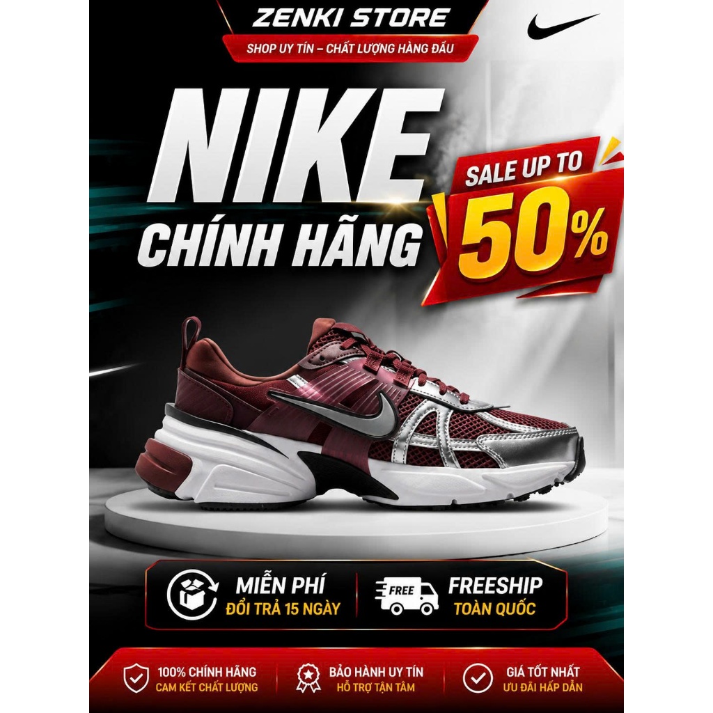 [ZENKI - Chính hãng] Giày Nike V2K Run 'Dark Team Red'