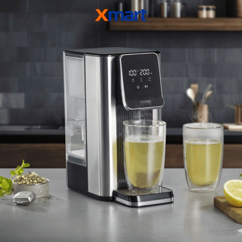 Bình Thủy Điện Caso HotFlow Pro 2.5L HW630 Inox Cảm Ứng 13 Mức Nhiệt Baby 37°C Nước Nóng Siêu Nhanh 
