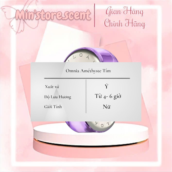 Nước hoa Nữ Min'store.Scent Omnia Amethyste 65ml