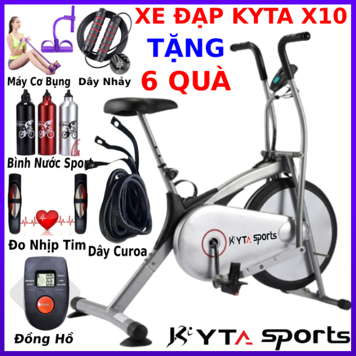 Xe đạp tập thể dục tập gym tại nhà Queen Sport X9 tặng đo nhịp tim, đồng hồ, giá đỡ bảo hành 3 năm