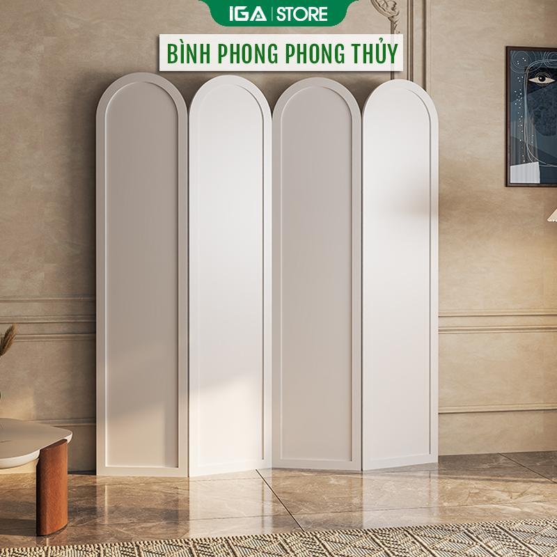 Vách ngăn bình phong kín ngăn phòng hiện đại, tấm chắn phòng spa gấp gọn - IG415 (bán từ 2 tấm trở l