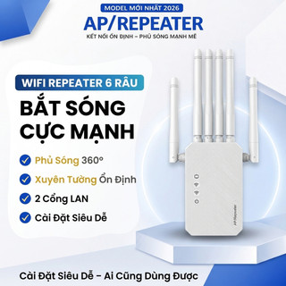 kích sóng wifi 6 râu xuyên tường 300Mbps 2.4G wifi là giải pháp dùng chung wifi khu vực rộng lớn