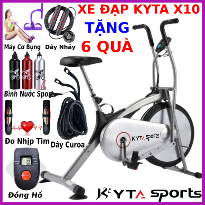 Xe đạp tập thể dục tập gym tập thể thao tại nhà Sport X9 X10 tặng giá đỡ ipad + đồng hồ đo 6 chỉ số