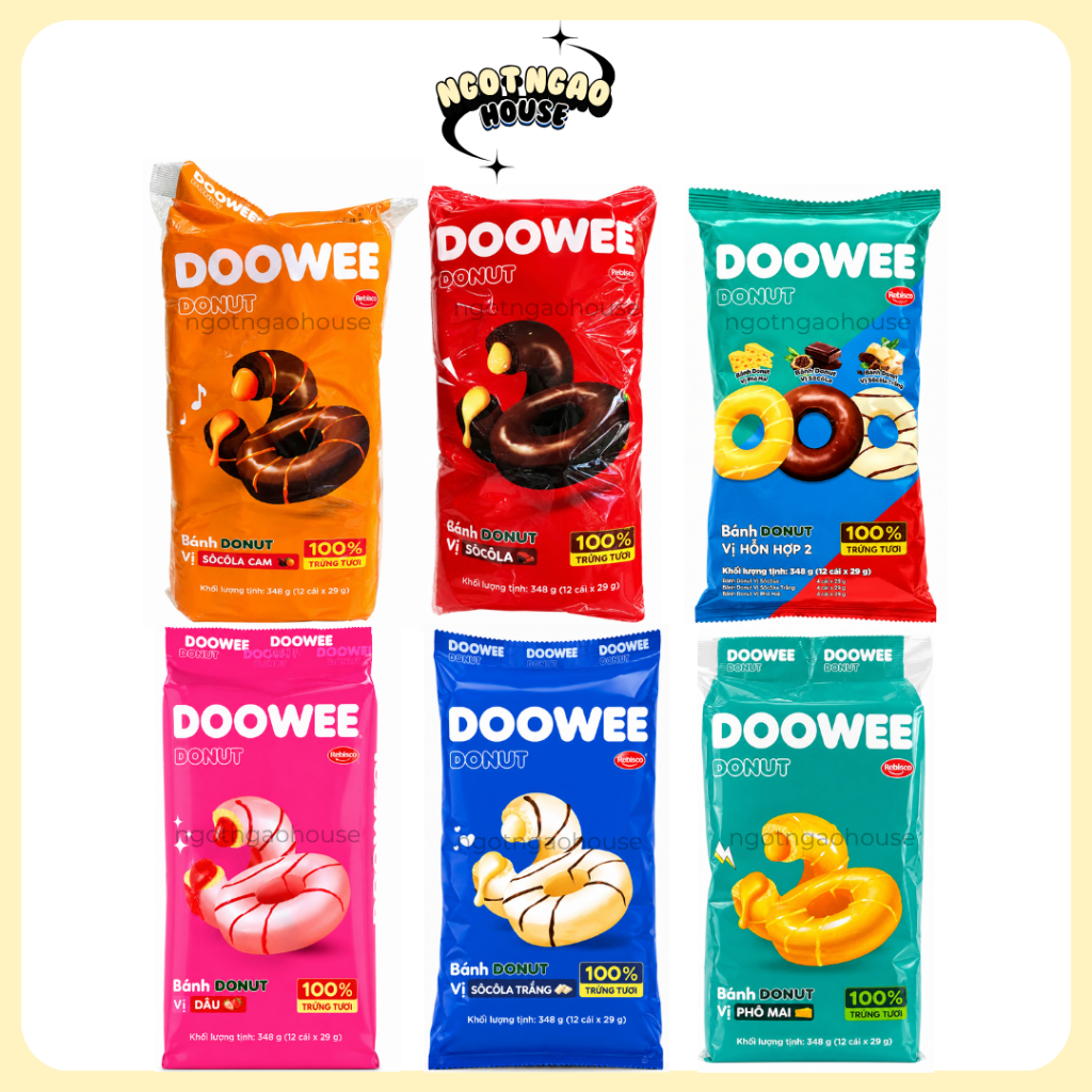 Bánh Donut Doowee (Gói 12 cái)