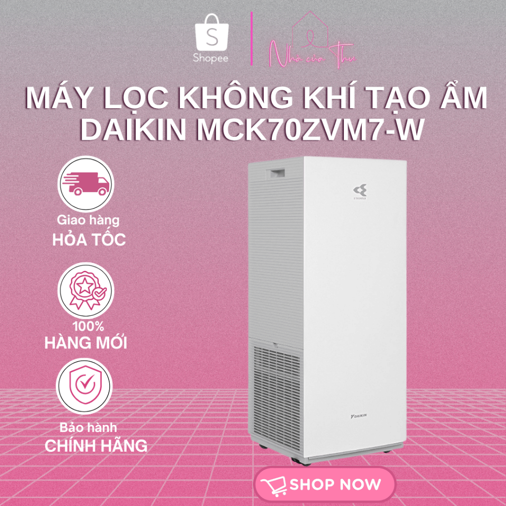 Máy lọc không khí tạo ẩm Daikin MCK70ZVM7-W - Bảo Hành Chính Hãng 12 Tháng