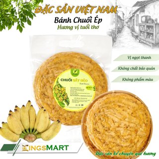 [Ăn là Ghiền] Combo 5 Bánh Chuối Xiêm Ép Dẻo Thơm- BẢY HOÀNG- Đặc Sản Cà Mau- Túi 500gr-Kingsmart