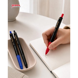 Bút Bi ZEBRA Pic Knock 0.5mm, Mực đều, Màu Đen/ Đỏ/ Xanh,  Nhẹ 6.9g, Viết Êm Tay [Chính Hãng Nhật]