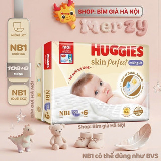 Newborn 1 Huggies 108+6 (Dùng như băng vệ sinh) siêu mềm có kháng khuẩn #huggies #merzy #tã merzy #huggies 108 #huggies