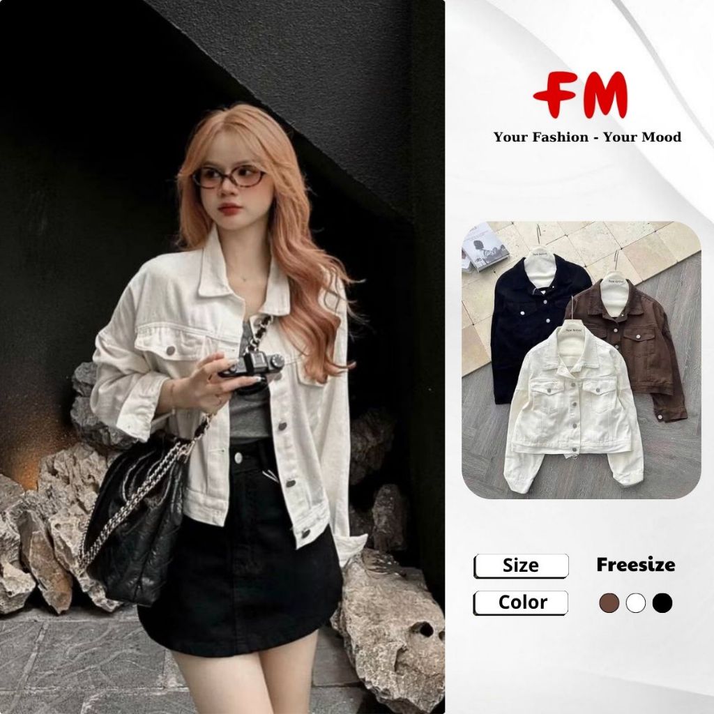 Áo Khoác Kaki Nữ Oversize FMSTYLE 2 Túi Trước Form Rộng Cá Tính Dễ Phối Đồ 26050289