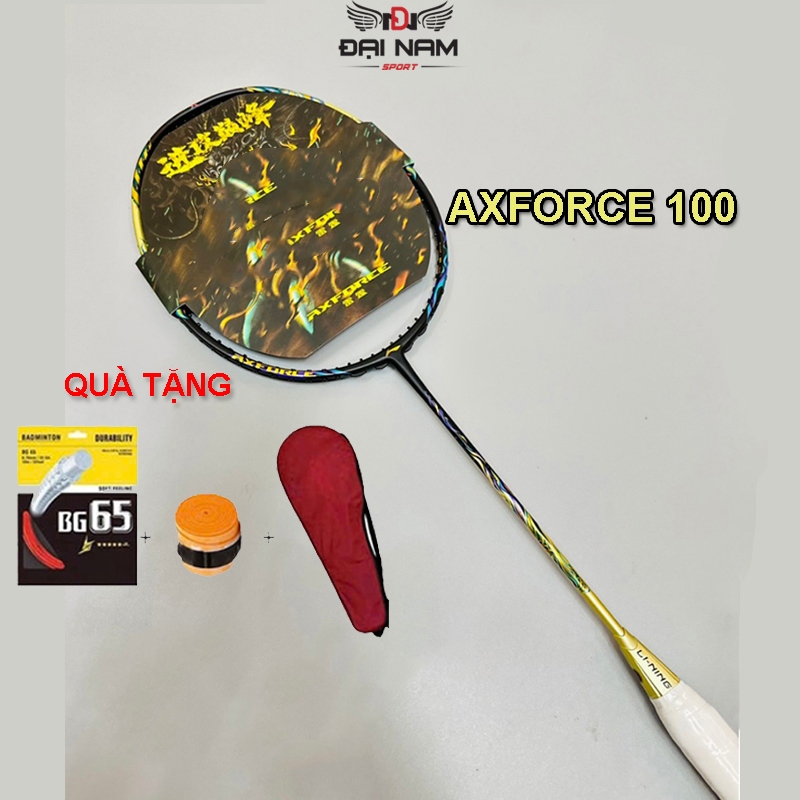 [SƠN LOGO] Vợt Cầu Lông AXFORCE 100 Full Carbon 4U Căng Sẵn 11kg + Tặng Cuốn Cán Và Bao Đựng