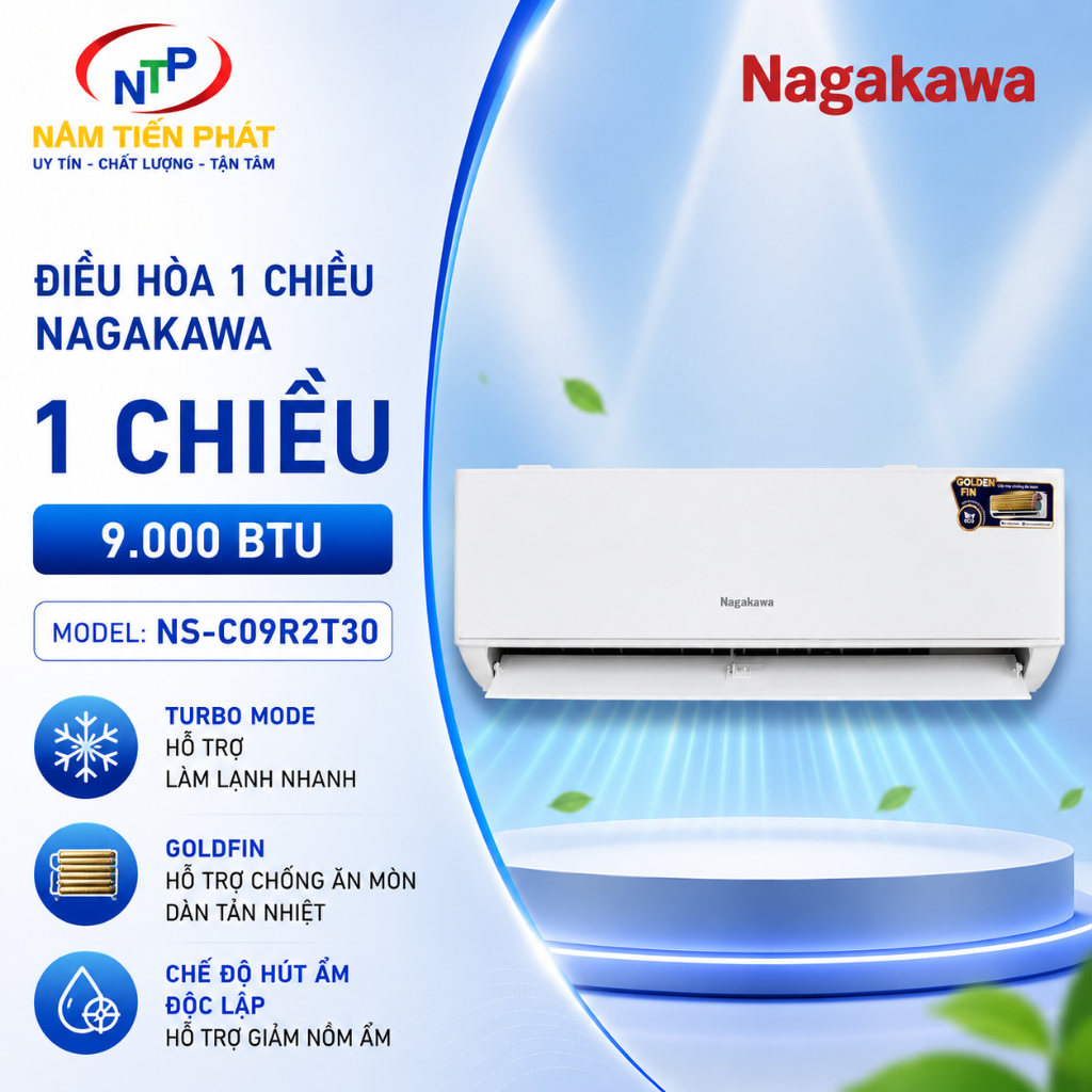 Điều hòa 1 chiều Nagakawa  NS-C09R2T30 (9.000 BTU)