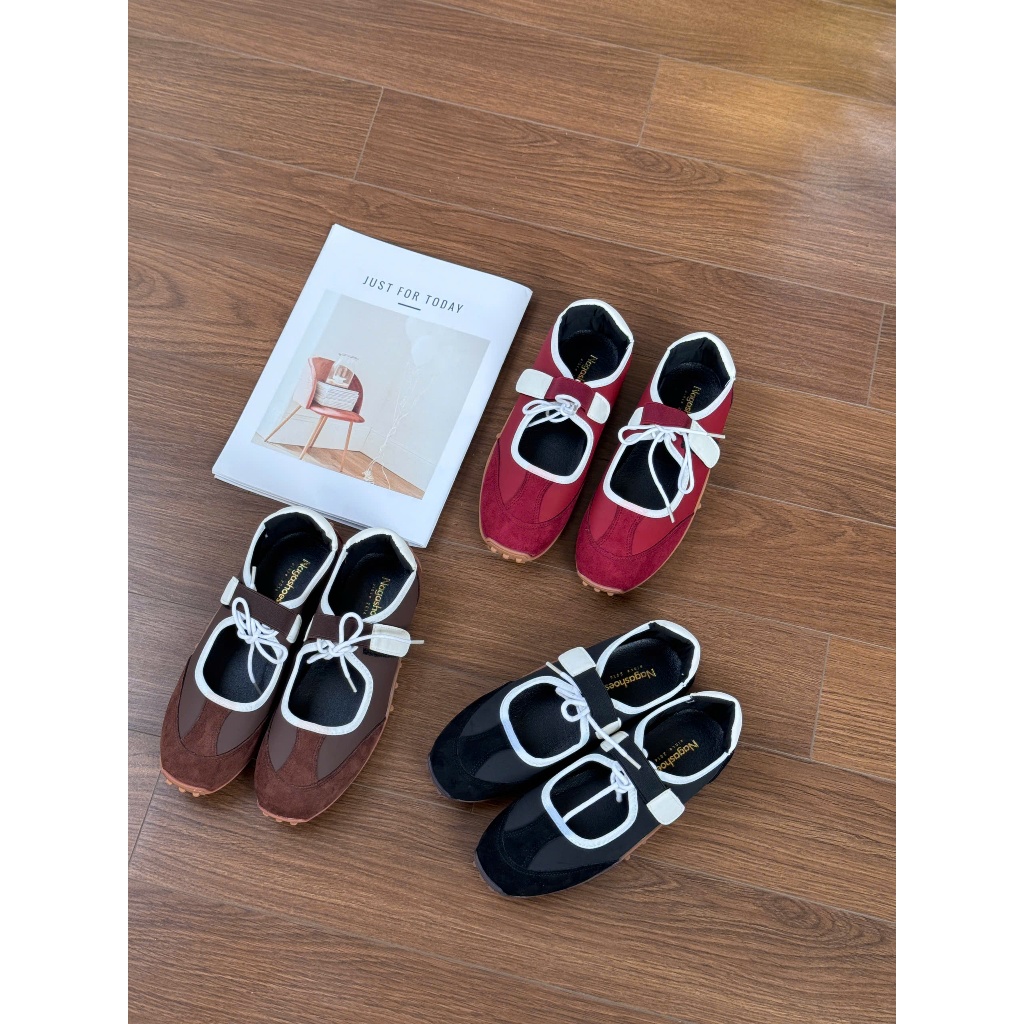 GIÀY BÚP BÊ NAGASHOES BALLET SNEAKER QUAI DÁN BUỘC DÂY NAB143