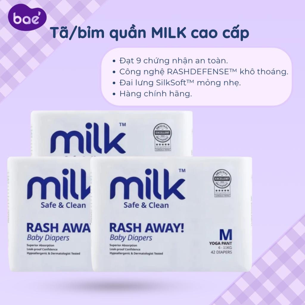 Bỉm Milk chống hăm tã cho bé từ sơ sinh- Bae Center