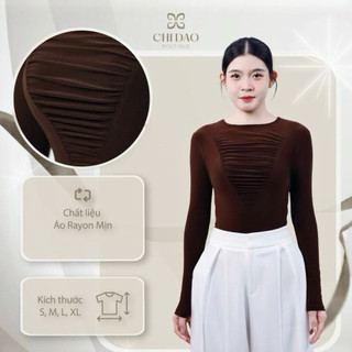 ÁO tay dài nữ(KIỂU V) chất co giản thoải mái 4 màu dành cho nữ -CHIDAOBOUTIQUE