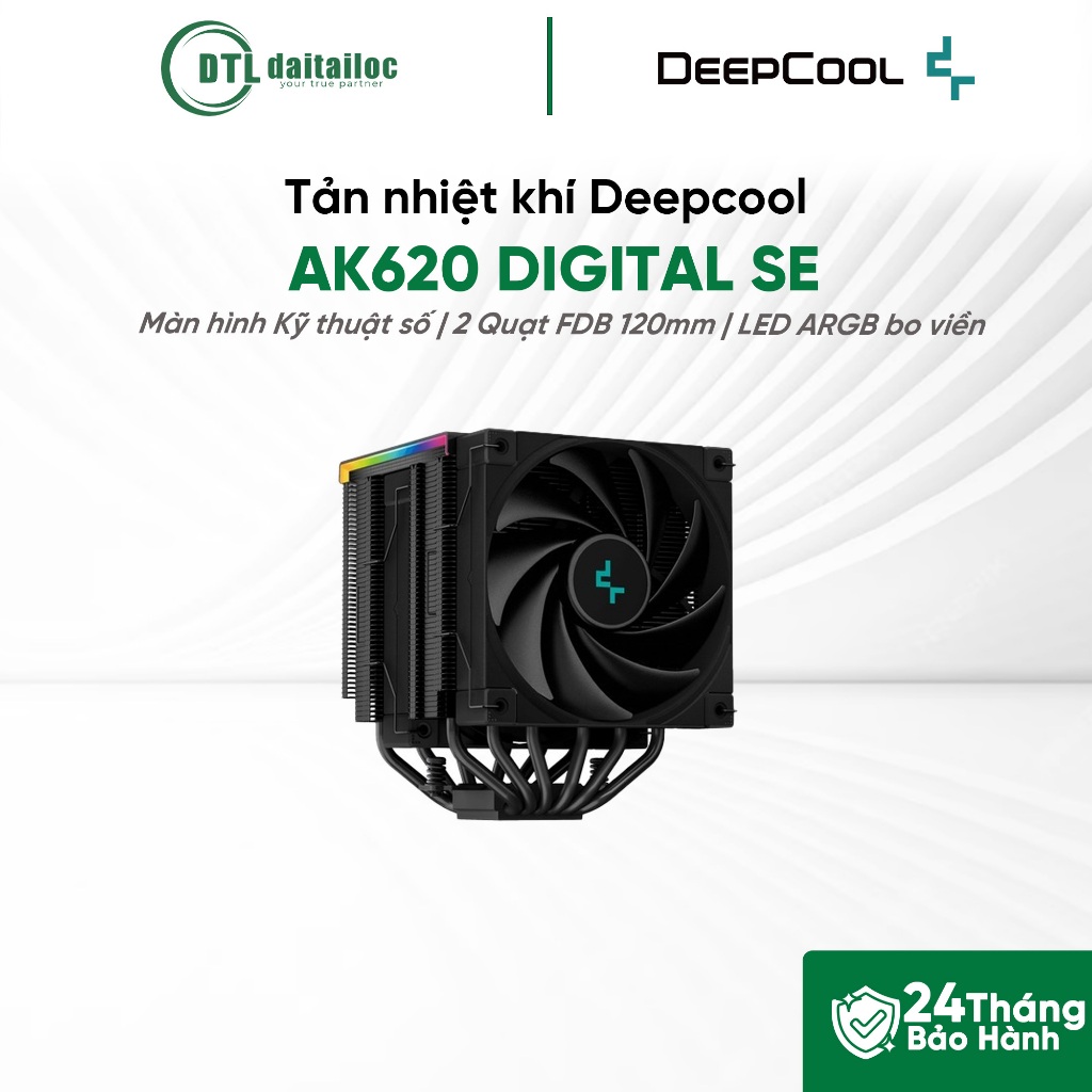 Tản nhiệt khí Deepcool AK620 DIGITAL SE ĐEN | Chính hãng | Bảo hành 24 tháng