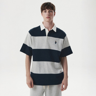 Áo Thun WHO.A.U Steve Color Block Collar T-Shirt_WHHAG2421U