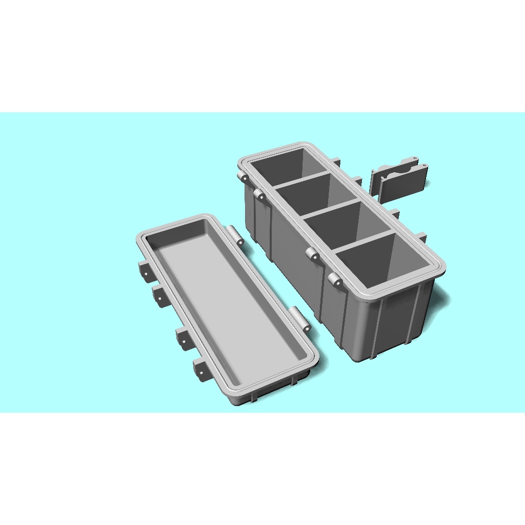 [In 3d] Hộp Đựng 4 Pin D.J.I Air 2S Nhựa Cứng Chống Va Đập Form Chuẩn Tiện Lợi