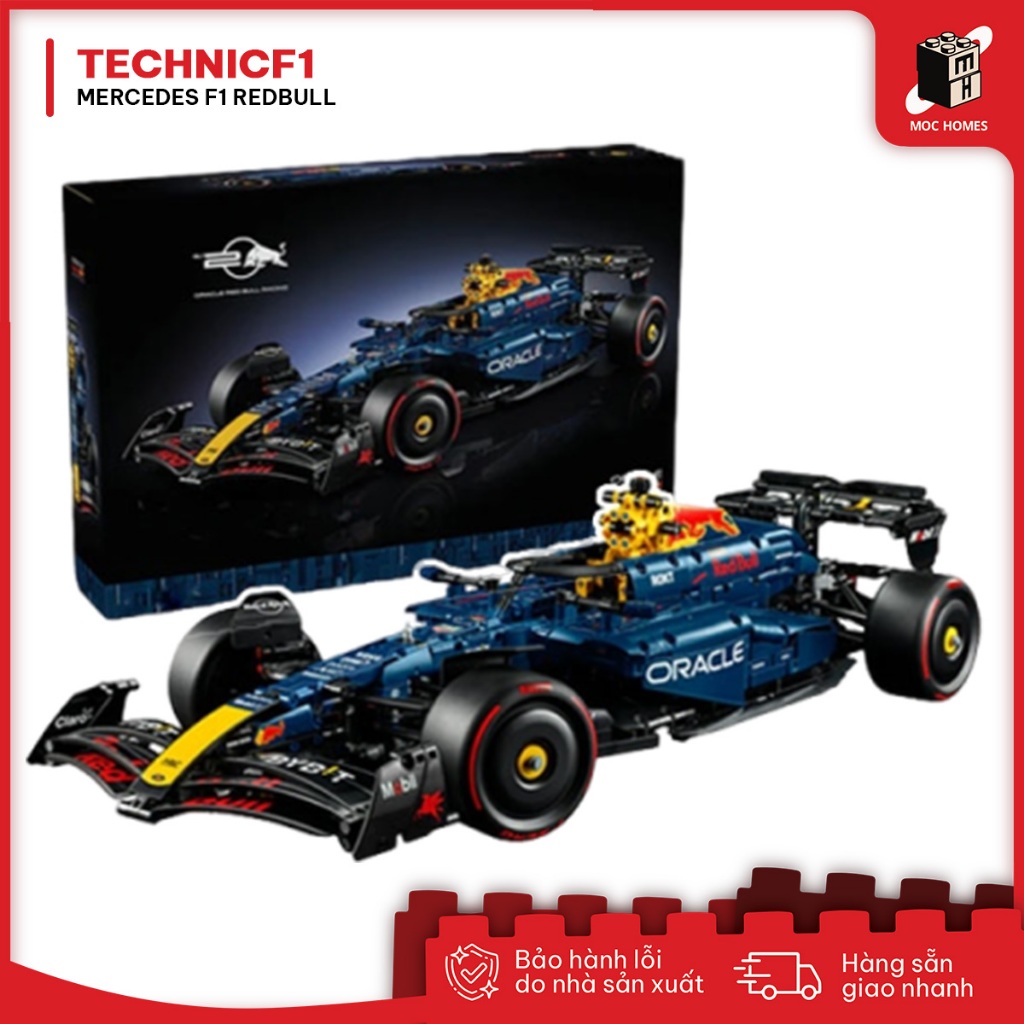 Đồ chơi mô hình Technicque xe đua Mercedes F1 redbull 1:8 | 1642PCS