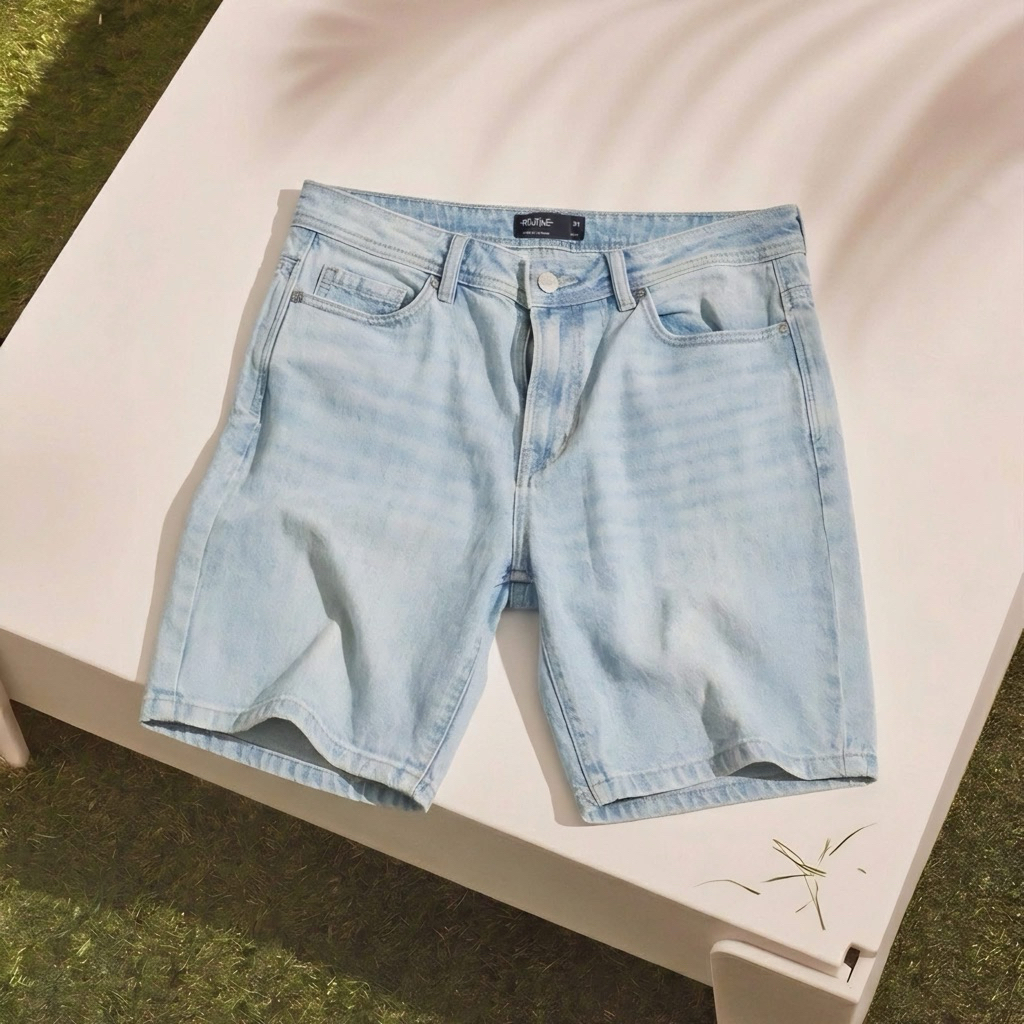 Quần short jean nam Form Straight  - ROUTINE 10S26DPS003