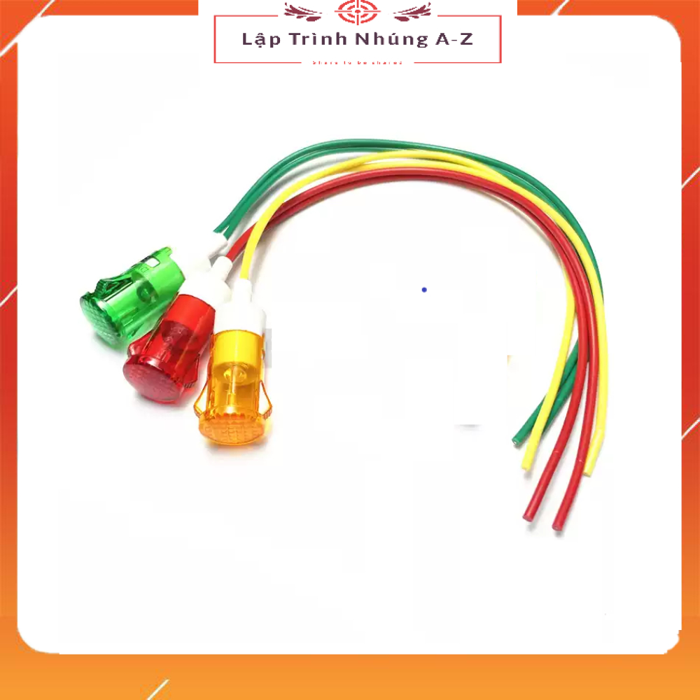 [Lập Trình Nhúng A-Z][G165] Combo 2 Chiếc Đèn Báo Tín Hiệu 220V Kèm Dây Dẫn MDX-14A, Đèn Led Báo Ngu