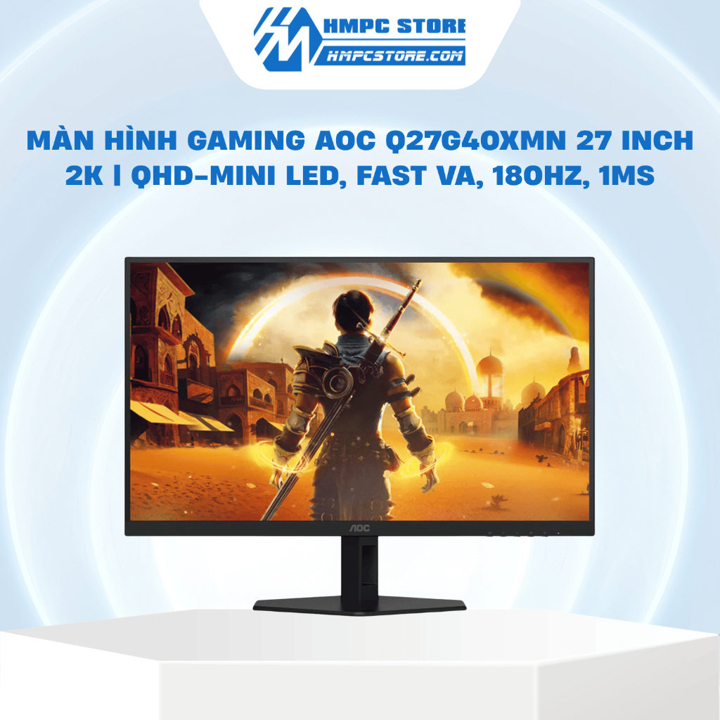 Màn hình Gaming AOC Q27G40XMN 27 inch 2K | QHD-Mini LED, Fast VA, 180hz, 1ms, bảo hành 36 tháng