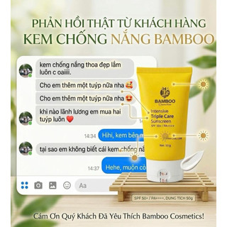 🌟GIÁ SỈ🌟COMBO 3 CHAI KEM CHỐNG NẮNG BAMBOO INTENSIVE TRIPLE CARE SUNSCREEN