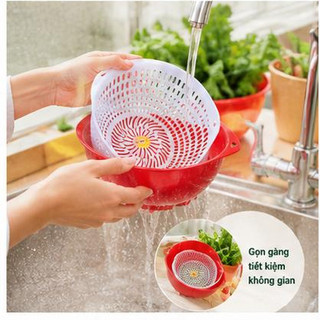 Bộ thau rổ kiểu mini 22*18,5*8,2cm Vĩ Hưng C20