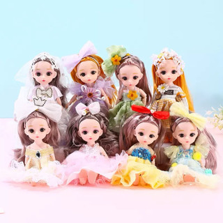 1 con búp bê 16cm có khớp nhiều mẫu áo rất xinh - Mẫu ngẫu nhiên cực dễ thương