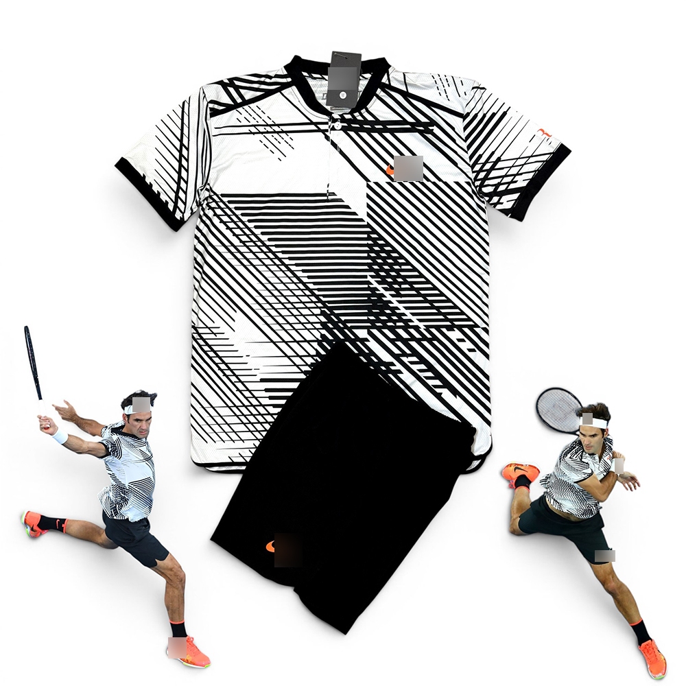 Quần áo tennis pickleball nam Roger Federer 2017, quần áo thể thao Roger Federer