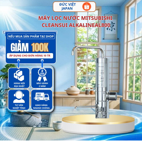 Máy lọc nước ion kiềm Mitsubishi Cleansui Alkaline AL800 Công nghệ màng lọc sợi ĐỨC VIỆT