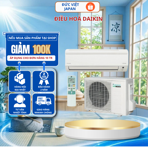 Điều hoà DAIKIN ̣̣10000BTU 12000BTU CÔNG NGHỆ TIẾT KIỆM ĐIỆN MÁY LẠNH Inverter