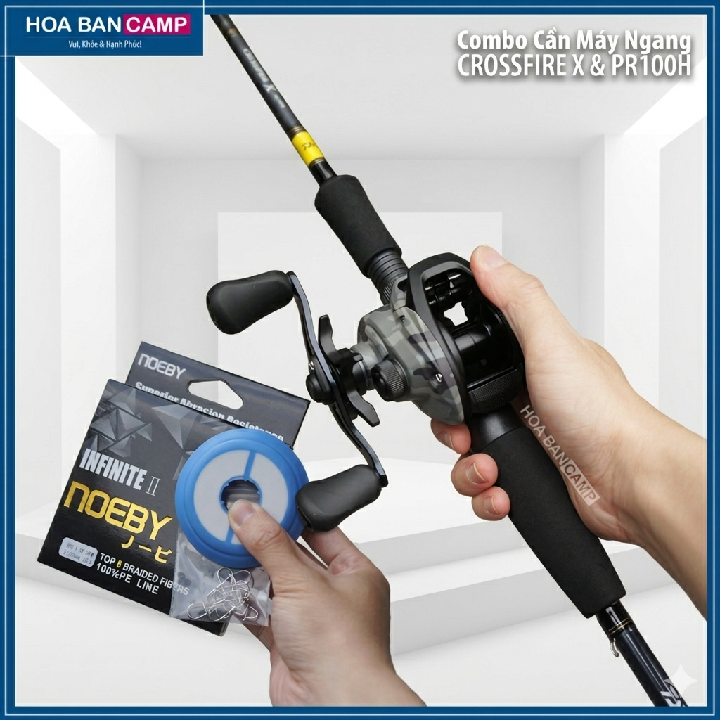 Combo Cần Máy Ngang Daiwa Crossfire-X 662MHB & PR100H