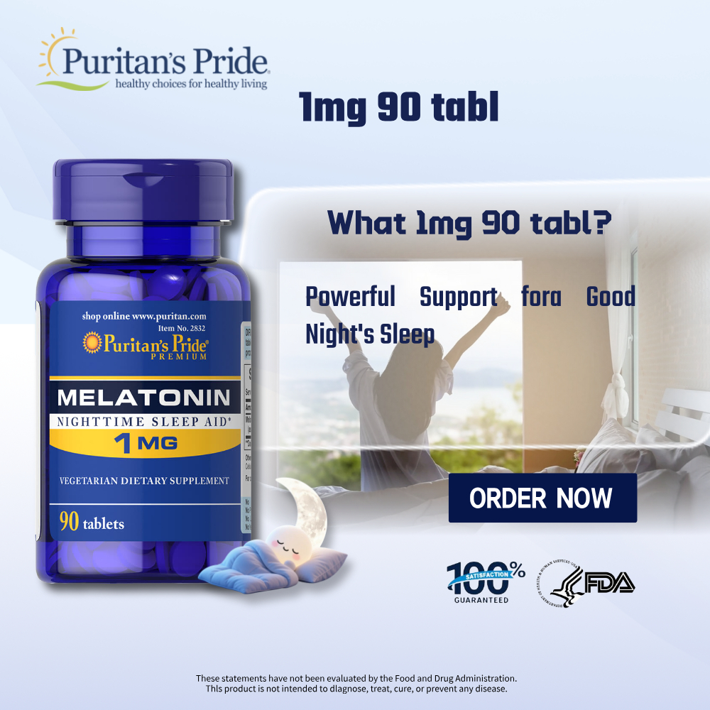 Viên Melatonin 1mg Puritan's Pride (90 viên) - Hàng Mỹ chính hãng, có sẵn tại VN