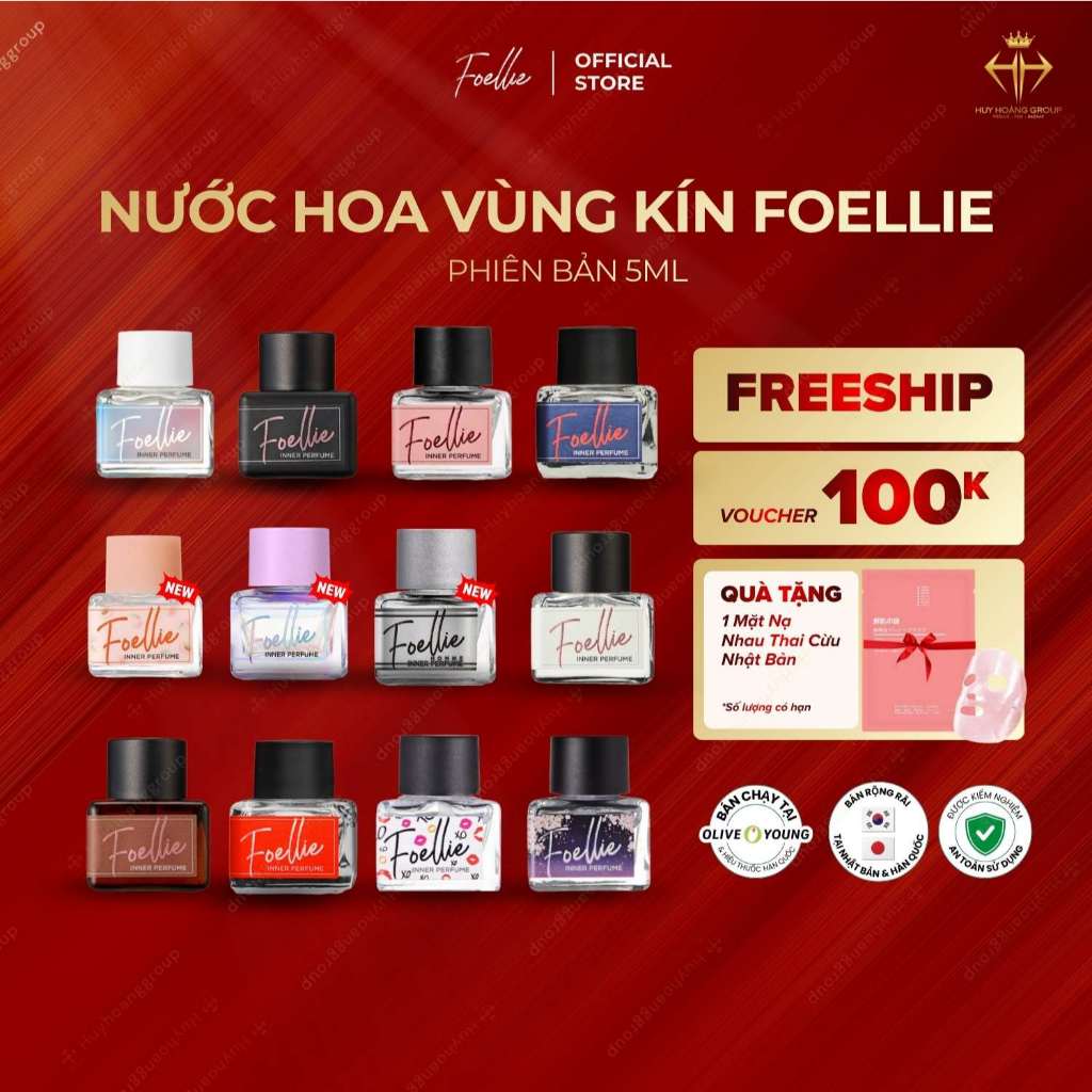 [Che Tên] Nước Hoa Vùng Kín Dịu Nhẹ & Quyến Rũ Foellie Foellie Eau De Bijou Innerb Perfume 5ml Hàn Q