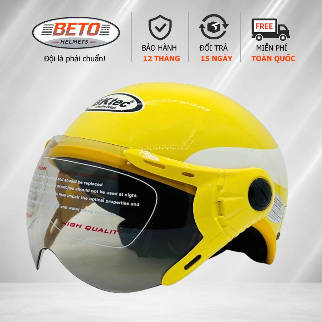 Nón bảo hiểm nửa đầu có kính BKtec BK6 Designer chính hãng, nhiều màu cho cả nam và nữ, Freesize vòn